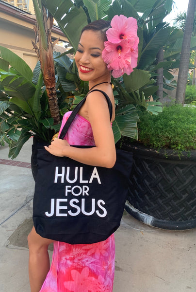 Large Canvas Carryall Bag-Hula for Jesus