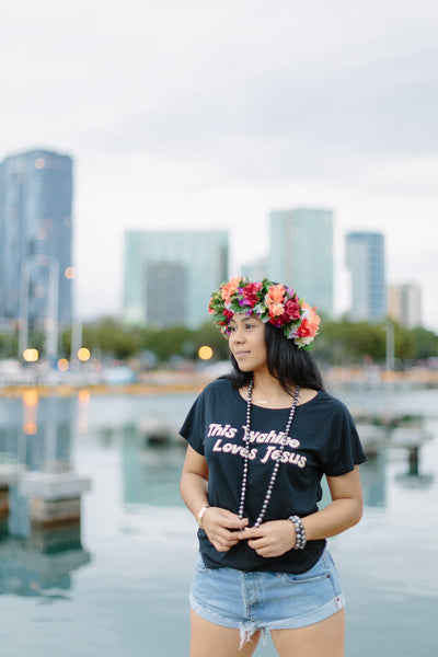 Short Sleeve WAHINE T-Shirt-Black
